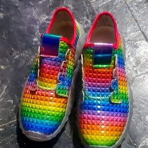Rainbow waterproof festival shoes